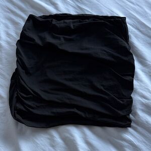 Synergy Organic Clothing Black Ruched Skirt